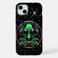 Alien Gamer with Stars iPhone 15 Plus Case