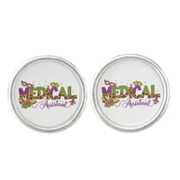 Medical Assistant - Mardi Gras Cufflinks