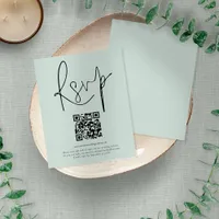 Budget Mint QR Code Script Wedding RSVP