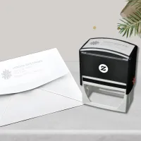 Elegant Snowflake Holiday Stamp Business Address