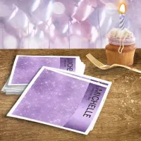 Glitter and Shine Name Violet ID673 Napkins