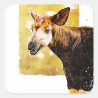 Smiling Okapi Valentine's Day Envelope Sticker 