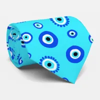 Greek Wedding Aqua Blue Eye Talisman Neck Tie