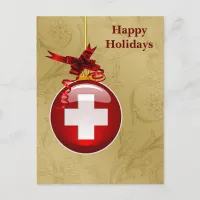 medical profession red cross sign Holiday Cards