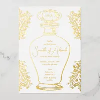 Vintage Glam Victorian Moody Love Potion Wedding Foil Invitation