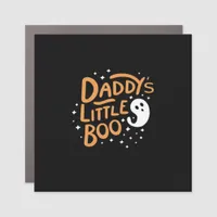 Daddys Little Boo Happy Halloween Style Car Magnet