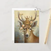 Cute Deer in a Crown  Postcard