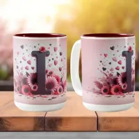 Valentine Day 3D A to Z Alphabet Coffee Mug