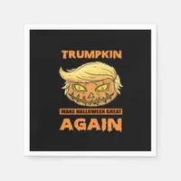 Trumpkin Make Halloween Great Again Funny Classic Napkins