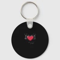 Have A Nice Day Skeleton Hands With Heart Classic  Keychain