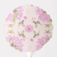 Pink and Green Nostalgic Floral Balloon