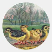 Easter Greetings Classic Round Sticker