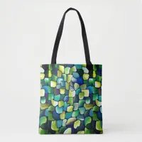 Urban Contemporary Abstract Green Pattern Tote Bag