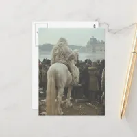 Unicorn  and Man in the City Postcard