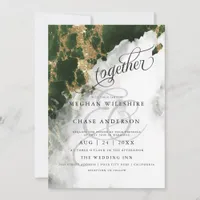 Rich Emerald Green Watercolor Geode BarefootBride™