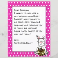 Personalized Happy Easter Bunny Letter   