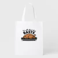 All About That Baste Christmas Classic Retro Look Grocery Bag