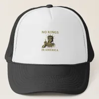 No Kings In America Statue Of  No Kings Day Protes Trucker Hat