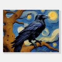 A Raven in an Old Oak Tree Starry Night