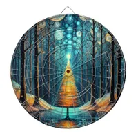 Iridescent Holiday Dream 🎄 Glowing Christmas Tree Dart Board