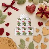 Charming Gray Kitten Rose Vintage Wrapping Paper