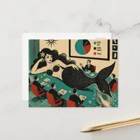 Mid Century Sea Witch on Corporate Meeting Day Postcard