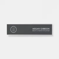 Sleek Black Professional Logo Executive Office Door Sign