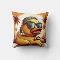 Rubber Duckie Duck  Throw Pillow