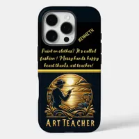 Art Teacher Painting a Sunset iPhone 16 Pro Case