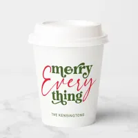 Modern Holiday Minimalist Merry Everything Paper Cups