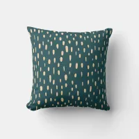 Teal Boho Pattern Modern Rustic Minimal Throw Pillow