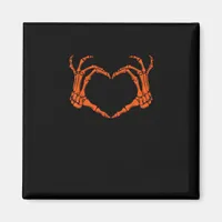 Skeleton Hand Heart Sign Costume Halloween Design Magnet