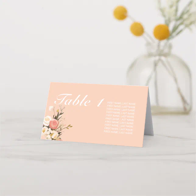 Trendy Elegant Wedding Seating Card