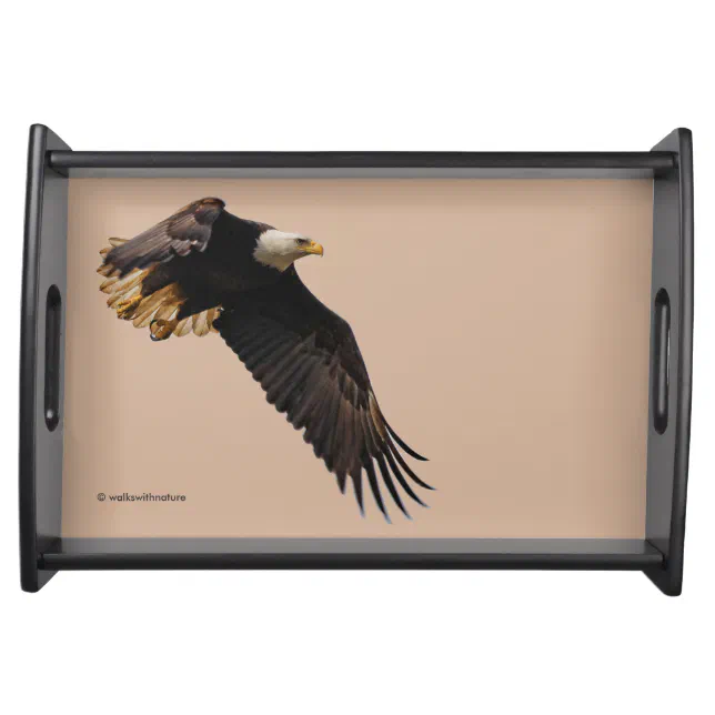 A Bald Eagle Takes to the Sky Serving Tray