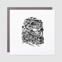 Cottagecore Aesthetic Frog Mushroom Goblincore Art Car Magnet