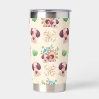 Adorable Dog Pattern  Insulated Tumbler