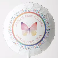 Butterfly Baby Shower Round Balloon