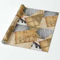 Musical Notes Vintage Sheet Music Gift Wrapping Paper