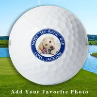 Personalized Dog Dad Photo Most Tee-Riffic Dad Golf Balls