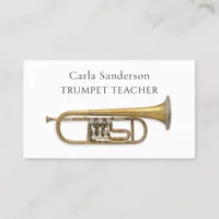 Trumpet Teacher Brass Instrument Music Instructor Business Card