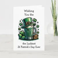 Happy St Patrick's Day Leprechaun Card