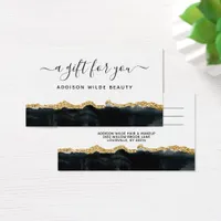 Black And Gold Watercolor Gift Card