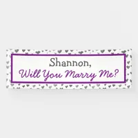 Will you Marry Me, Silver Hearts Banner