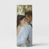 Personalized Photo Wedding Pillar Candle