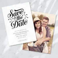 Chic Calligraphy Script Wedding Save The Date