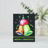 Watercolor Blob Bells - Christmas Card