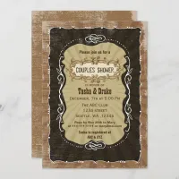 vintage shabby chic rustic Bridal Shower Invites