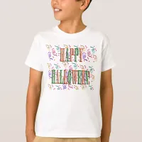 Confetti & Halloween Festival Text Kids T-Shirt