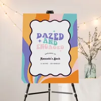 Dazed & Engaged Groovy Retro Bachelorette Welcome Foam Board