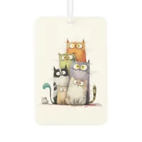 Whimsical Cats with Big Eyes Air Freshener